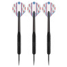 lot de 2 jeux de 3 fléchettes pdc brass noir