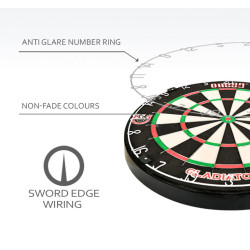 cible gladiator III de chez one 80 pour flechettes pointe acier