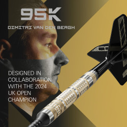 les fléchettes pointes acier Dimitri Van Den Bergh 95K SP target en 24g sont en tungsten