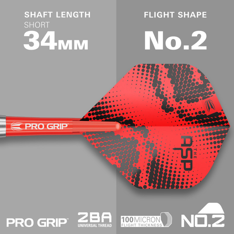 les fléchettes Nathan Aspinall brass target en 22g sont en laiton