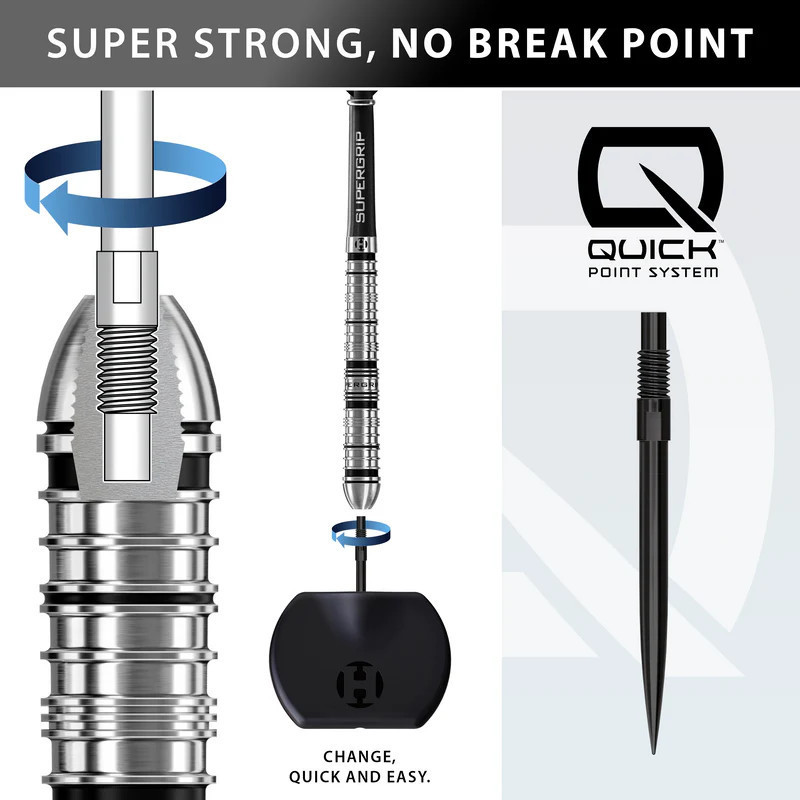 flechette  supergrip QP tapered harrows en 23g de chez harrows