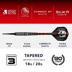 jeu de flechette pointe nylon ryan searle series 3 harrows elek en 20g de chez harrows