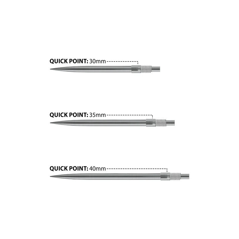 les pointes quick point chrome harrows sont des pointes de flechettes démontables