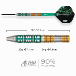 le jeu de flechette Rene eidams signature V4 one80 en 22g
