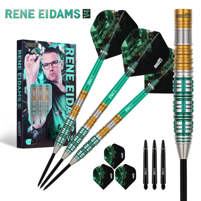 le jeu de flechette Rene eidams signature V4 one80 en 22g