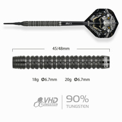 le jeu de flechette pointe nylon Crocforce CF1 elek one80 en 20g