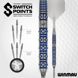 les flechettes  lunaris parallel switch point winmau sont en 23g