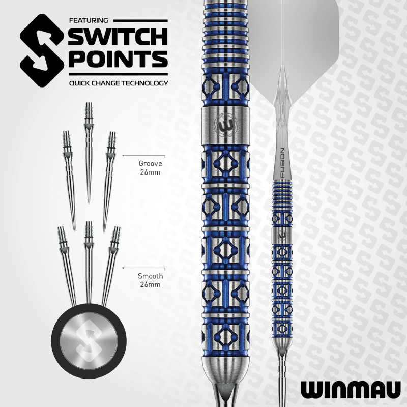 les flechettes  lunaris parallel switch point winmau sont en 23g