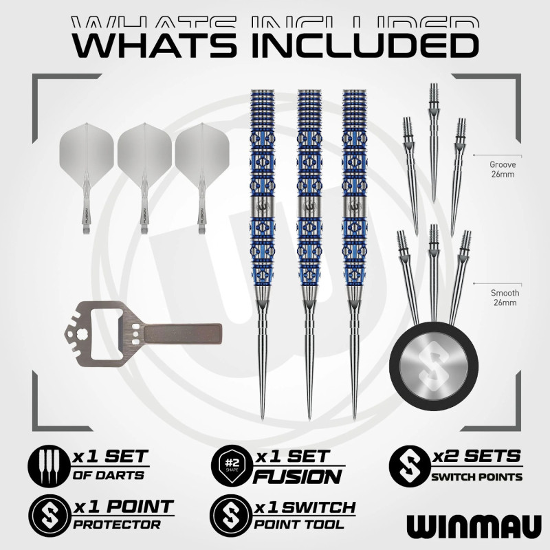 les flechettes  lunaris tapered switch point winmau sont en 24g