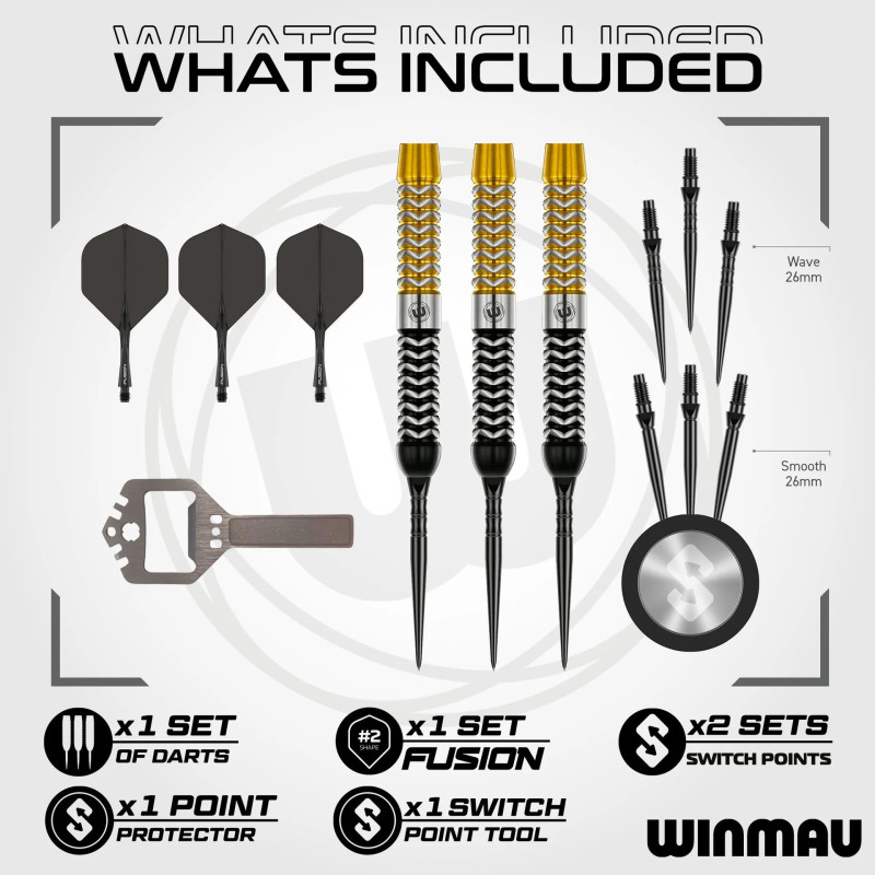 les flechettes  exion parallel switch point winmau sont en 23g