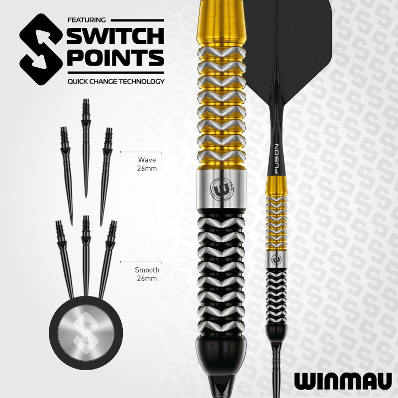 les flechettes  exion parallel switch point winmau sont en 23g