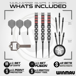 les flechettes  fornax parallel switch point winmau sont en 22g