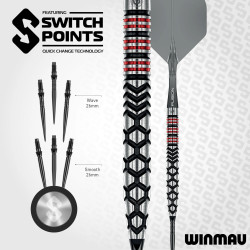 les flechettes  fornax tapered switch point winmau sont en 21g