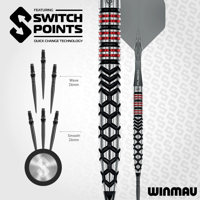les flechettes  fornax tapered switch point winmau sont en 21g