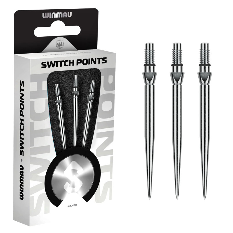 les pointes switch point noir winmau sont des pointes de flechettes démontables