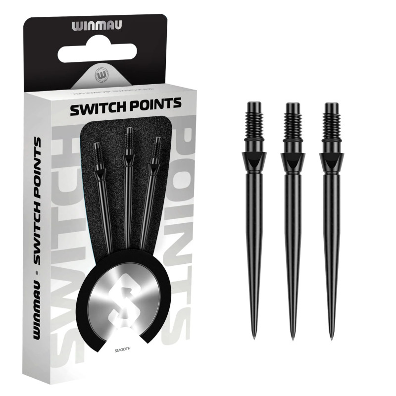 les pointes switch point noir winmau sont des pointes de flechettes démontables