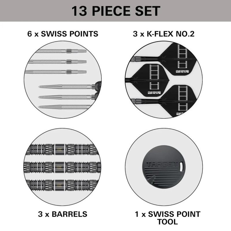 les fléchettes pointes acier Chris Dobey 95K SP target en 23g sont en tungsten