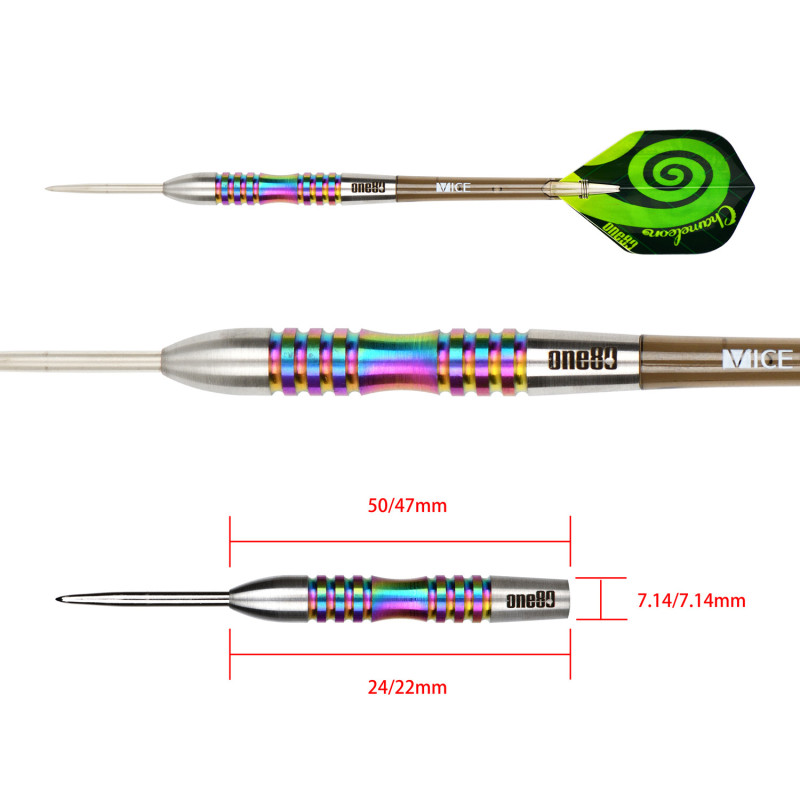 le jeu de flechette chameleon coral one80 en 22g