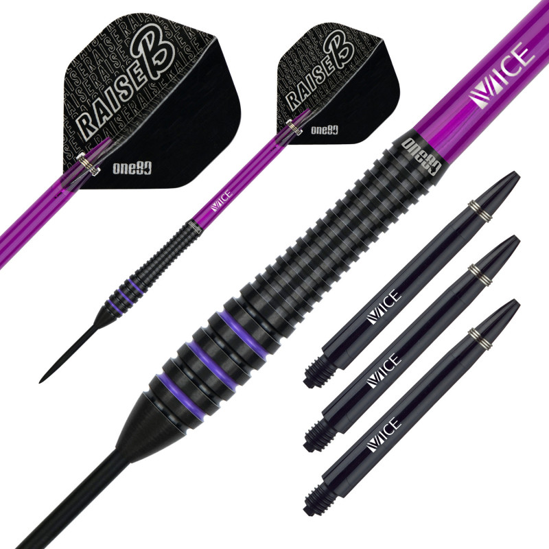 le jeu de flechette Raise B violet one80 en 23g est vendu seul
