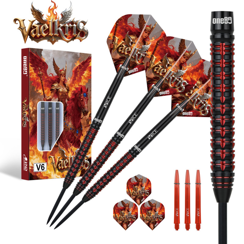 le jeu de flechette Vaelkris V6 one80 est en 22g
