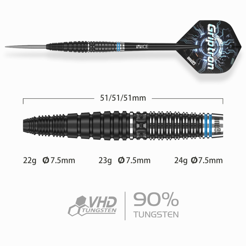 le jeu de flechette Griptron GT1 one80 en 24g est vendu seul