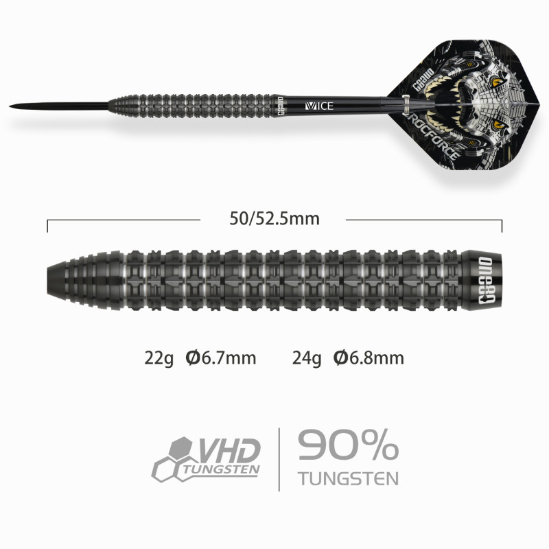 le jeu de flechette Crocforce CF1 one80 en 22g est vendu seul