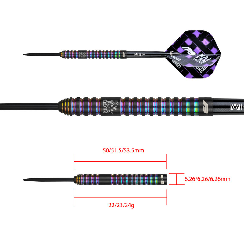 le jeu de flechette Kai Fan Leung one80 en 24g est vendu seul