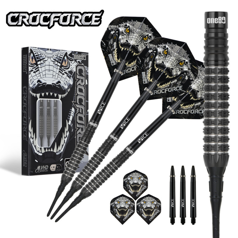 le jeu de flechette pointe nylon Crocforce CF2 elek one80 en 18g