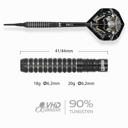 le jeu de flechette pointe nylon Crocforce CF2 elek one80 en 18g