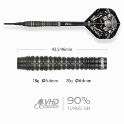 le jeu de flechette pointe nylon Crocforce CF3 elek one80 en 20g