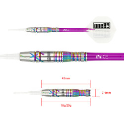 le jeu de flechette pointe nylon Sunny GG elek one80 en 18g