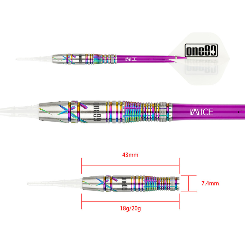 le jeu de flechette pointe nylon Sunny GG elek one80 en 18g