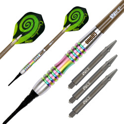 le jeu de flechette pointe nylon Chameleon Coral elek one80 en 18g