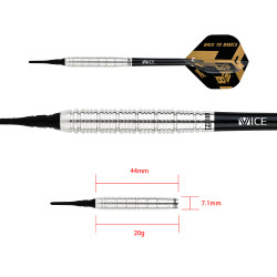 le jeu de flechette pointe nylon Back To Basics AGS elek one80 en 20g