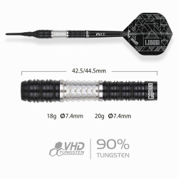 le jeu de flechette pointe nylon Luxor II Eta elek one80 en 20g