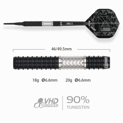 le jeu de flechette pointe nylon Luxor II Iota elek one80 en 20g