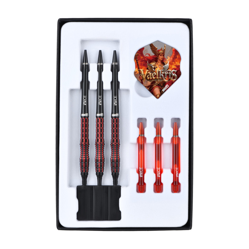 le jeu de flechette pointe nylon Vaelkris V2 elek one80 en 20g