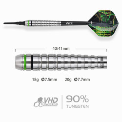 le jeu de flechette pointe nylon Panther M elek one80 en 18g