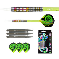 le jeu de flechette pointe nylon Chameleon Emerald elek one80 en 20g