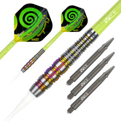 le jeu de flechette pointe nylon Chameleon Emerald elek one80 en 20g