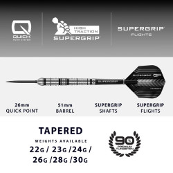 flechette Supergrip QP tapered harrows en 22g de chez harrows