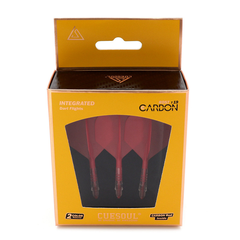 ensemble tige et ailette de cuesoul, Rost T19 Carbon integrated standard rouge