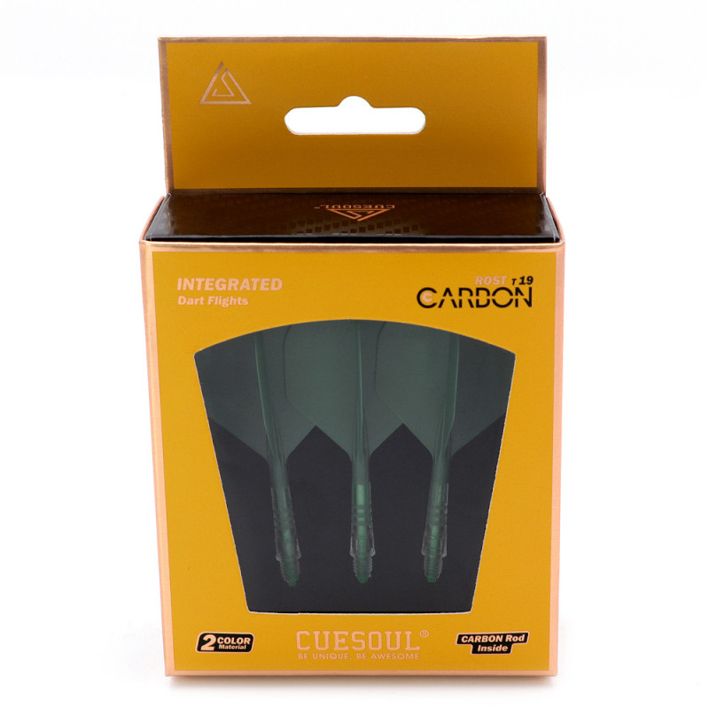 ensemble tige et ailette de cuesoul, Rost T19 Carbon integrated standard vert