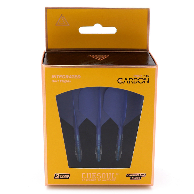 ensemble tige et ailette de cuesoul, Rost T19 Carbon integrated standard bleu