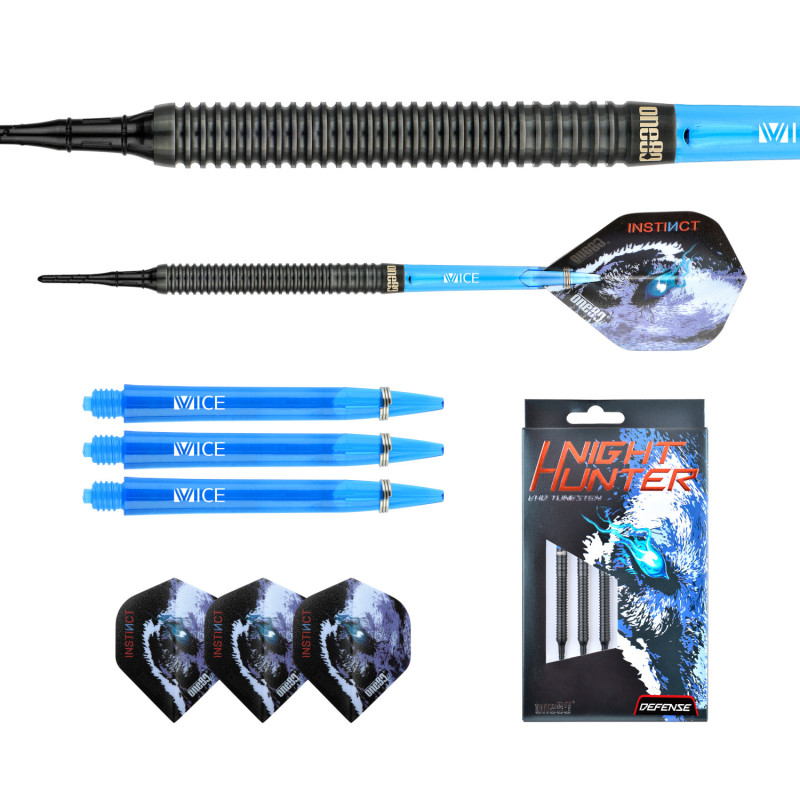 le jeu de flechette pointe nylon de Night Hunter Defense elek one80 en 18g