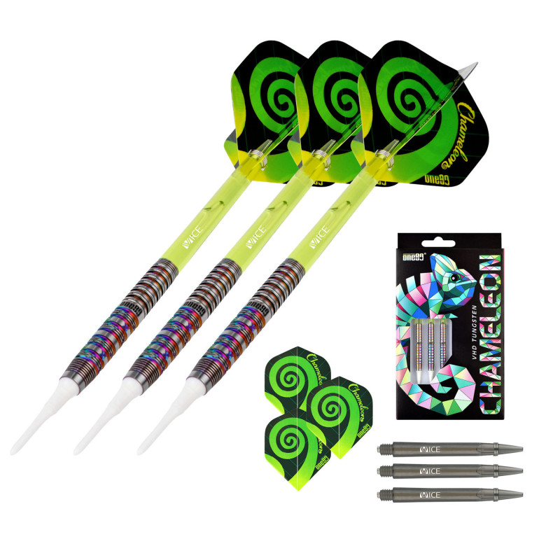 le jeu de flechette pointe nylon Chameleon Lapis Lazuli  elek one80 en 18g