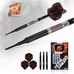 le jeu de flechette pointe nylon frederic Lovatin elek one80 est en 16g