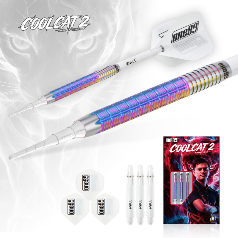 le jeu de flechette pointe nylon alexis toylo coolcat 2 elek one80 est en 22g