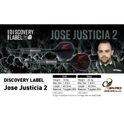 les fléchettes jose justicia 2 discovery label elek en 20g sont vendues en fûts seuls par cosmodarts