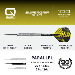 flechette nx90 parallele QP harrows en 26g de chez harrows